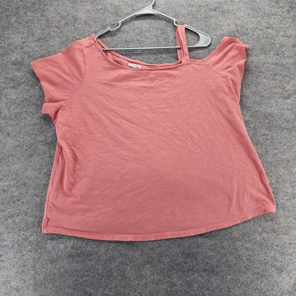 Maurices Shirt Womens 2X Pink Short Sleeve Crew Neck